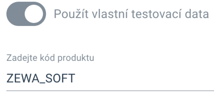 Načtení vlastních testovacích dat do tiskové šablony